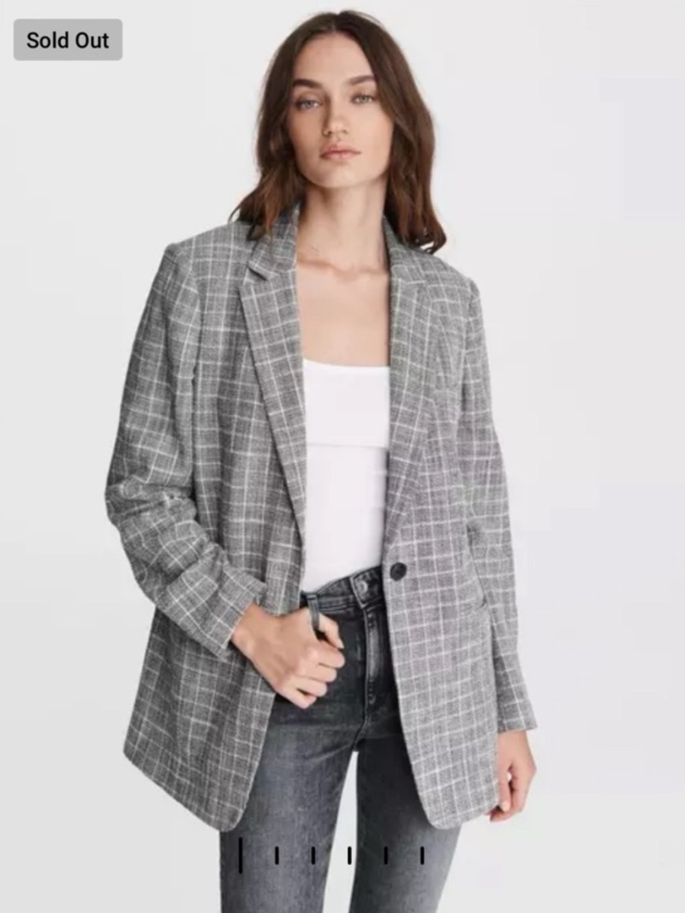 Rag & Bone Grey Plaid Blazer